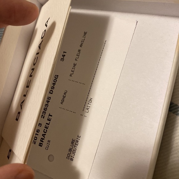 Original Balenciaga Triple Tour size S leather bracelet - Picture 3 of 5